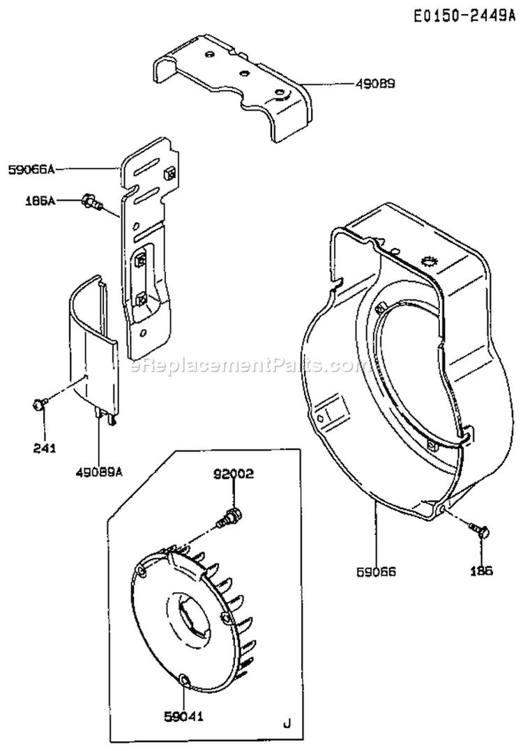 Page D Diagram and Parts List for FA210D HS01 Kawasaki Engine