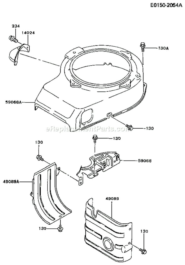 Page D Diagram and Parts List for FB460V-AS27  Kawasaki Engine