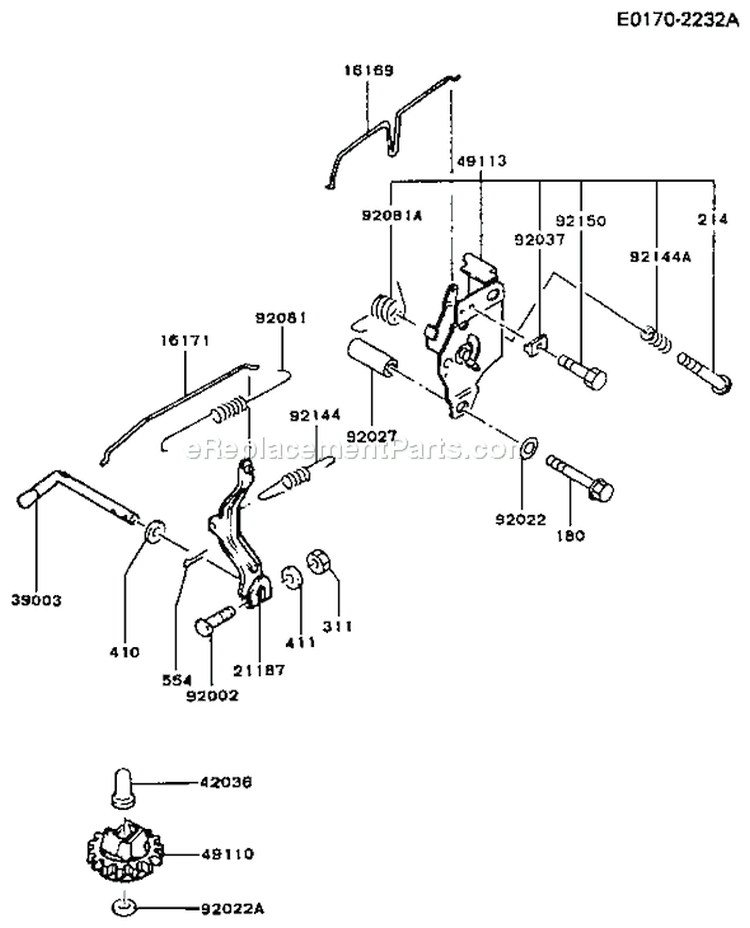 Page C Diagram and Parts List for FB460V-AS30  Kawasaki Engine