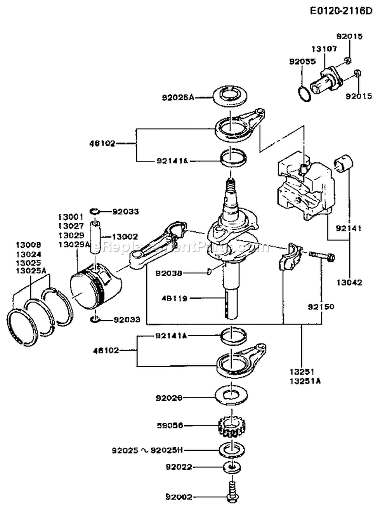 Page I Diagram and Parts List for FB460V AS31 Kawasaki Engine