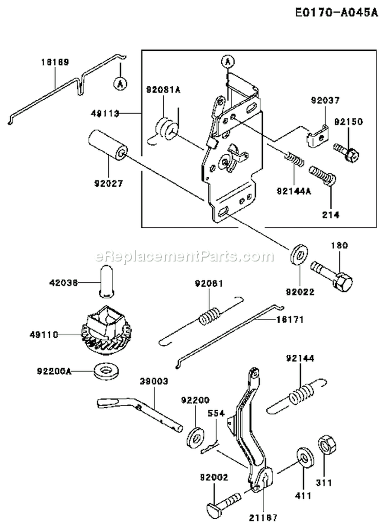 Page C Diagram and Parts List for FB460V AS36 Kawasaki Engine