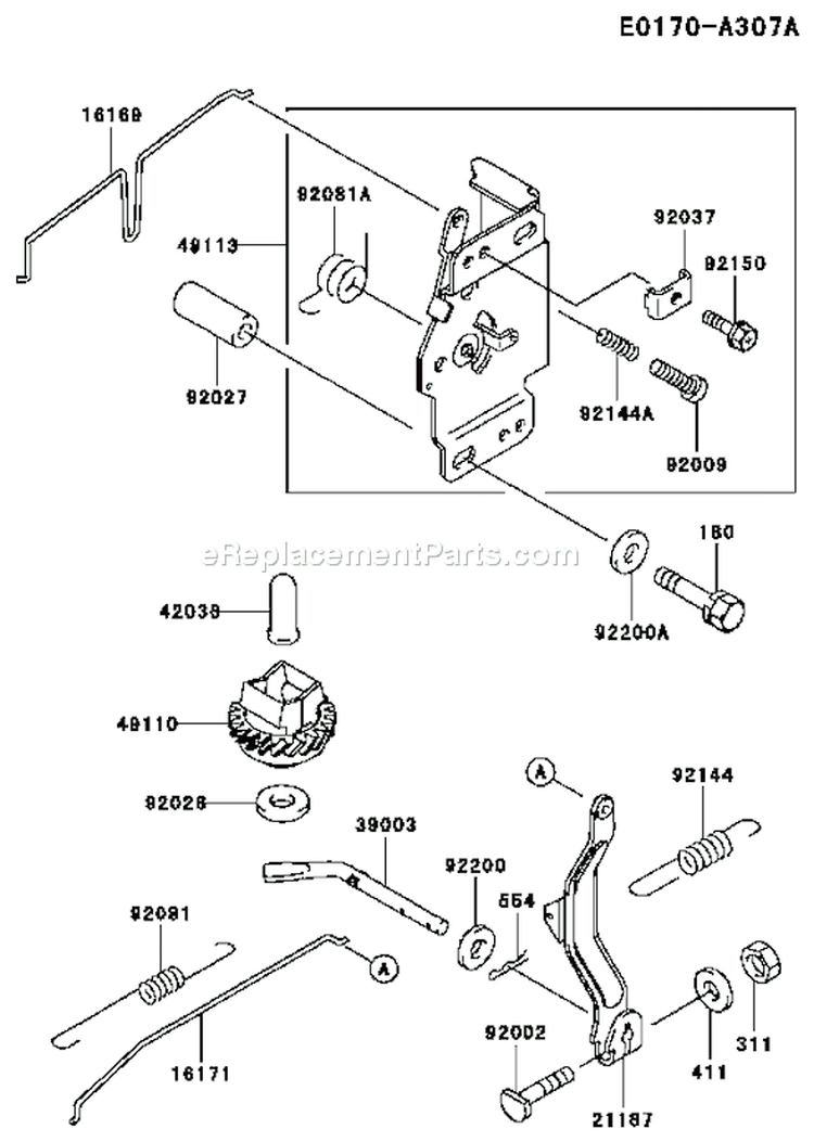 Page C Diagram and Parts List for FB460V AS37 Kawasaki Engine