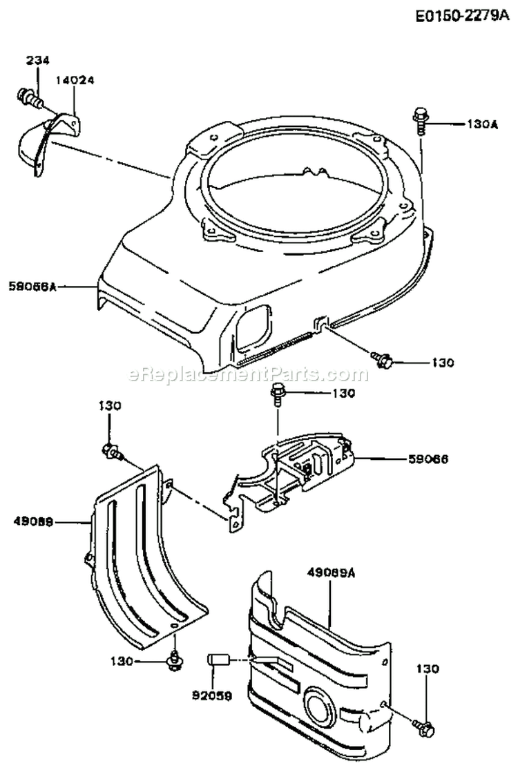 Page D Diagram and Parts List for FB460V-BS19  Kawasaki Engine
