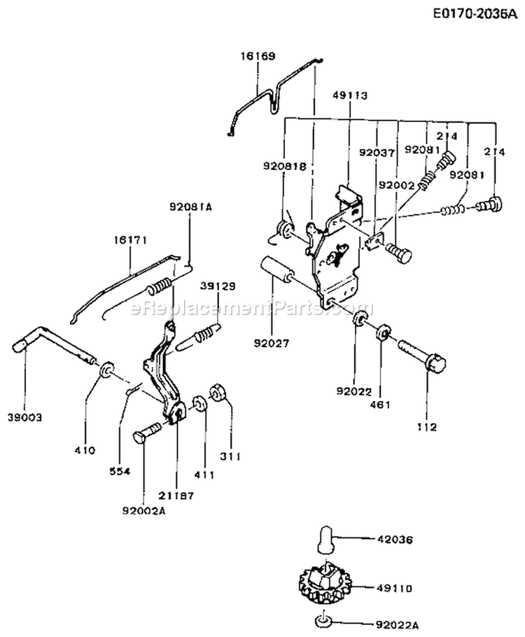 Page C Diagram and Parts List for FB460V-AS17  Kawasaki Engine