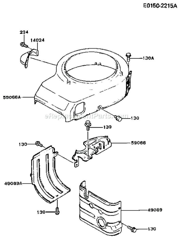 Page D Diagram and Parts List for FB460V BS32 Kawasaki Engine