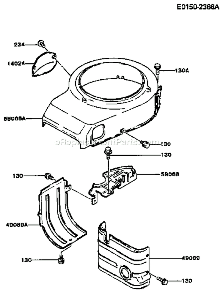 Page D Diagram and Parts List for FB460V BS33 Kawasaki Engine