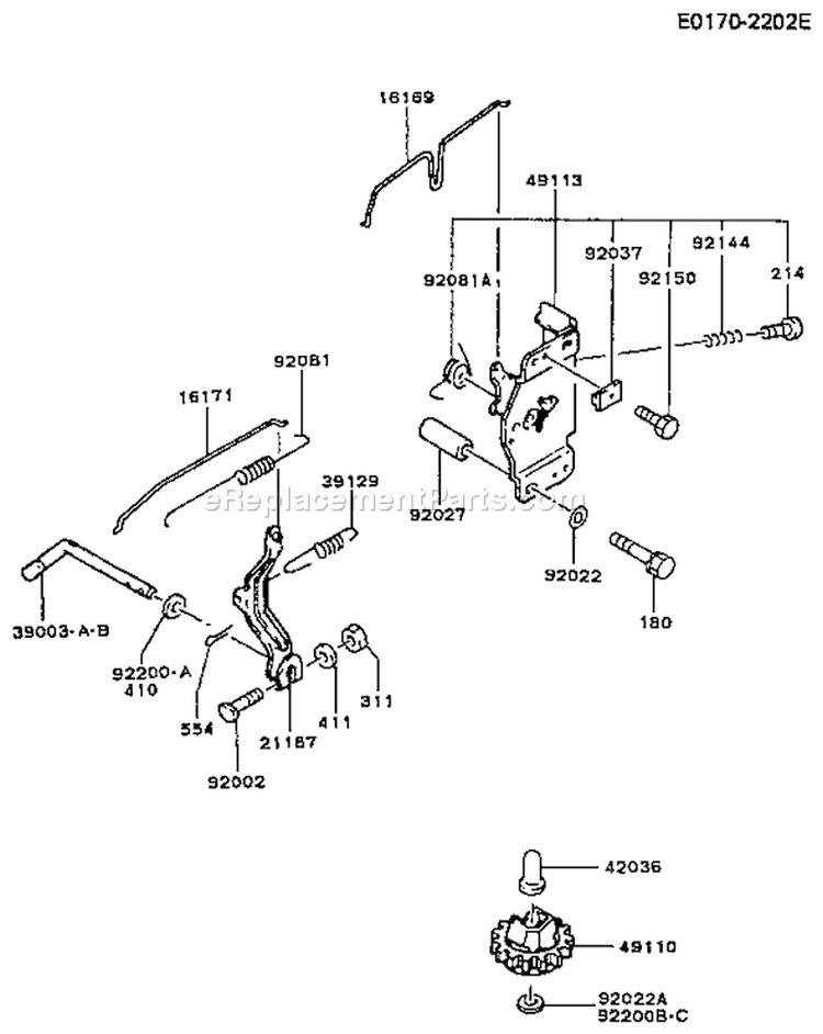 Page C Diagram and Parts List for FB460V-CS20  Kawasaki Engine