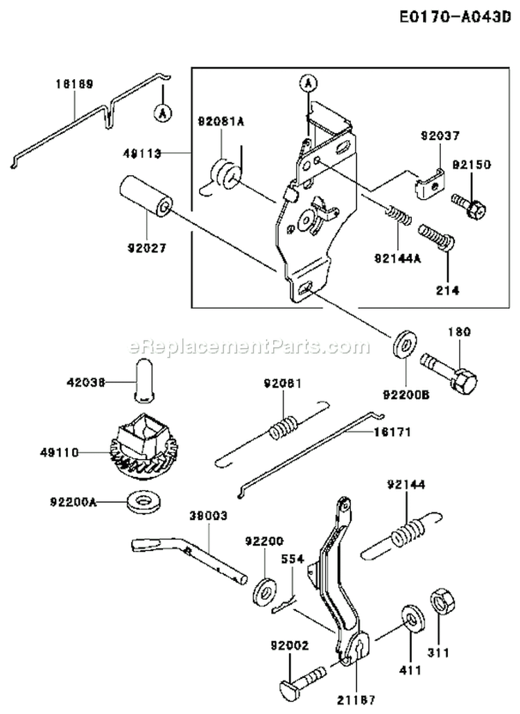 Page C Diagram and Parts List for FB460V ES33 Kawasaki Engine