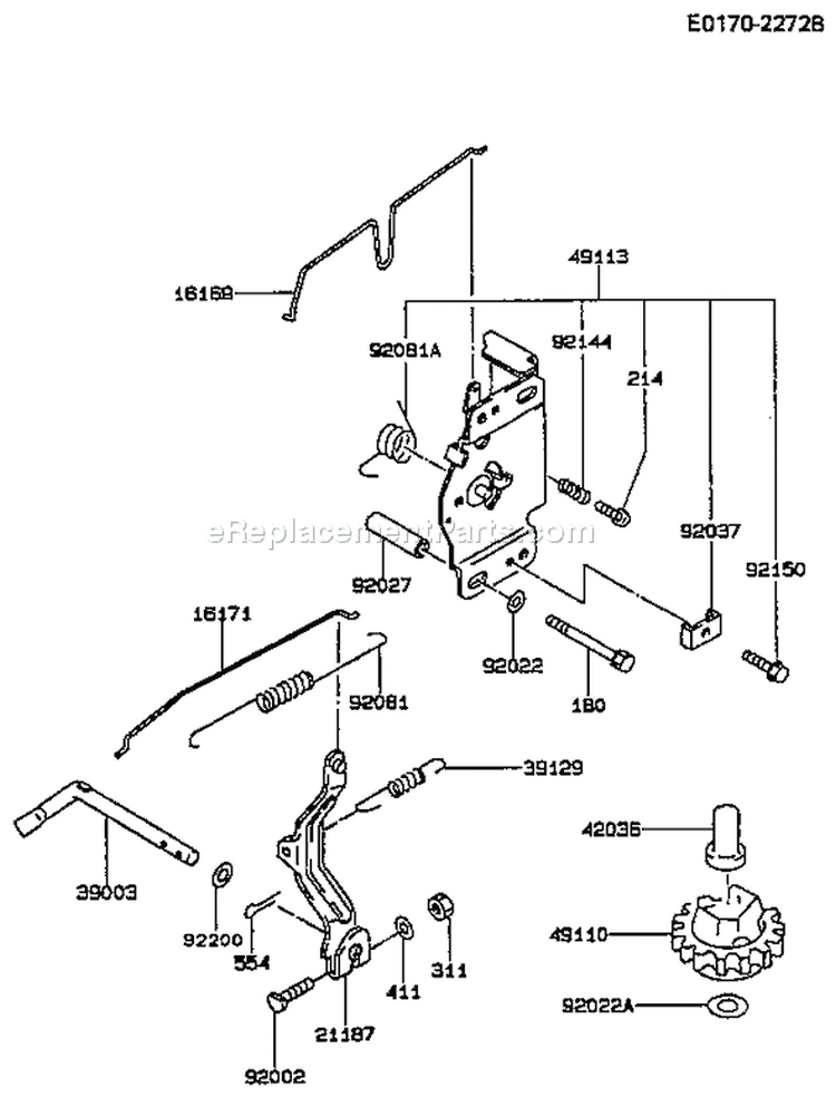 Page C Diagram and Parts List for FB460V FS08 Kawasaki Engine