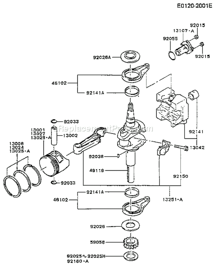 Page I Diagram and Parts List for FB460V FS08 Kawasaki Engine