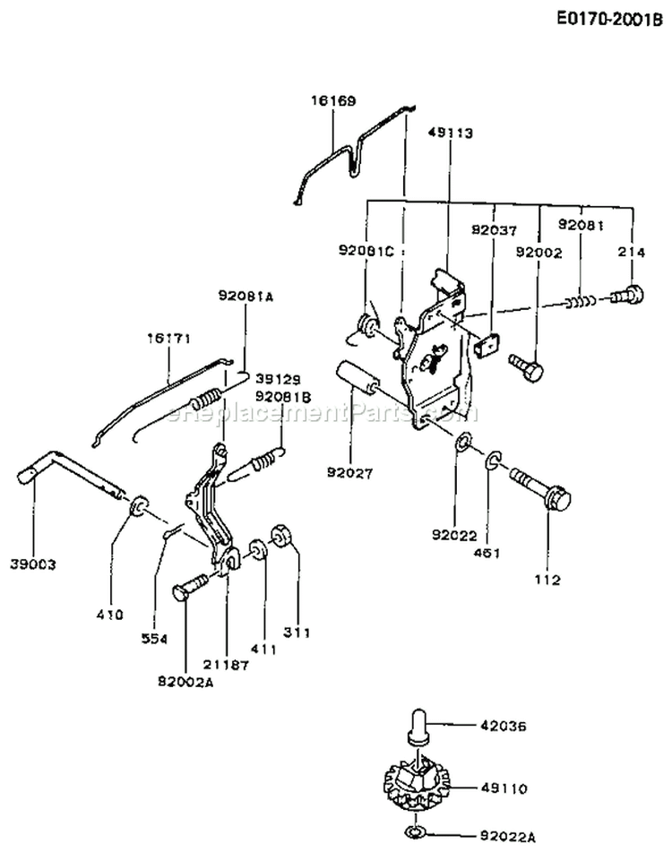 Page C Diagram and Parts List for FB460V-FS03  Kawasaki Engine