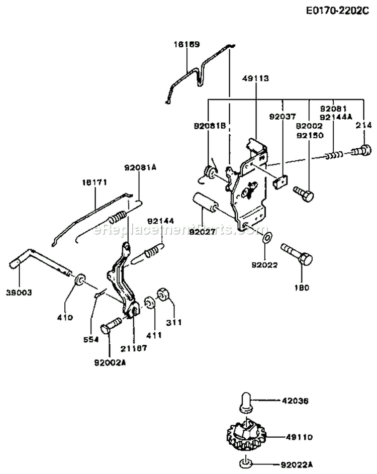Page C Diagram and Parts List for FB460V-ES07  Kawasaki Engine
