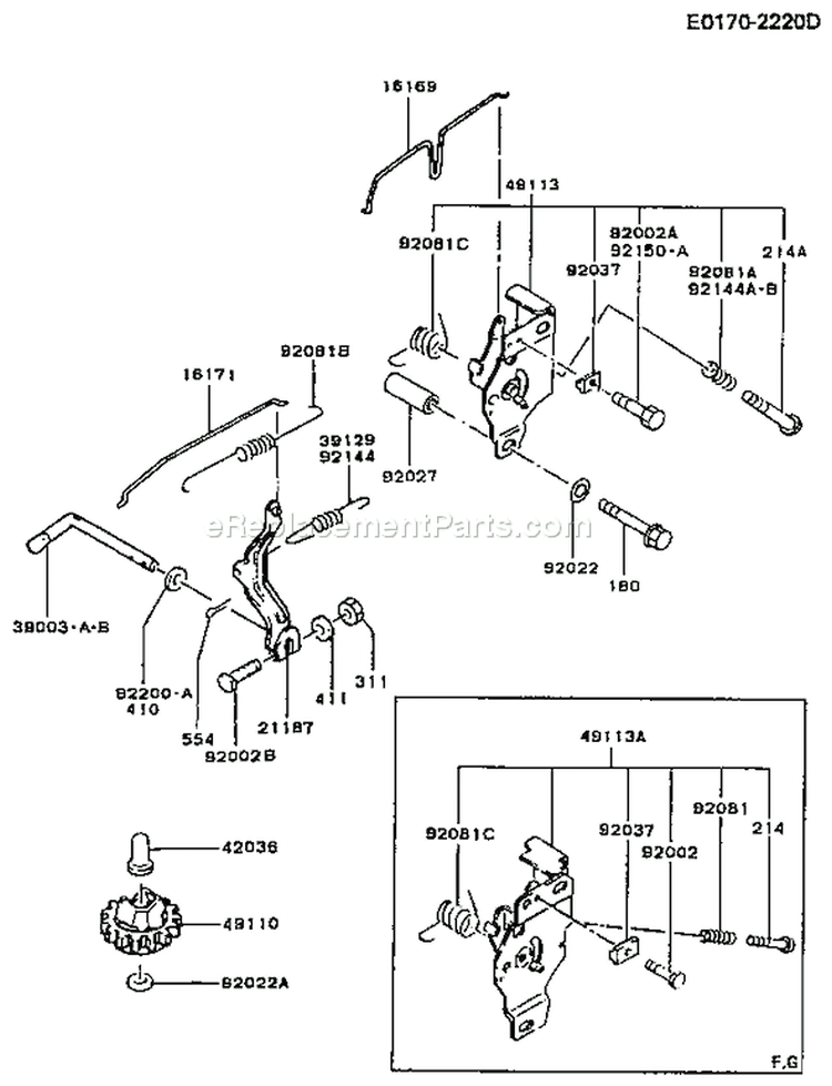 Page C Diagram and Parts List for FB460V CS14 Kawasaki Engine