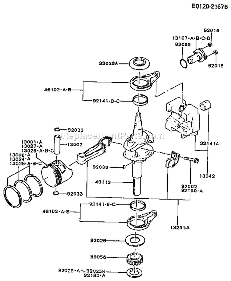Page I Diagram and Parts List for FB460V CS14 Kawasaki Engine