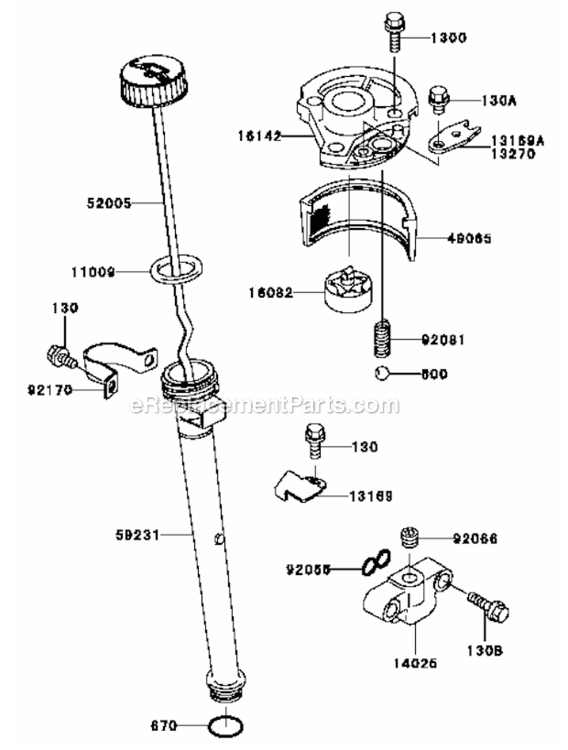 Page P Diagram and Parts List for FB460V-HS01  Kawasaki Engine
