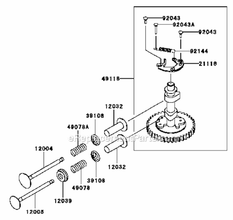 Page W Diagram and Parts List for FB460V-HS01  Kawasaki Engine