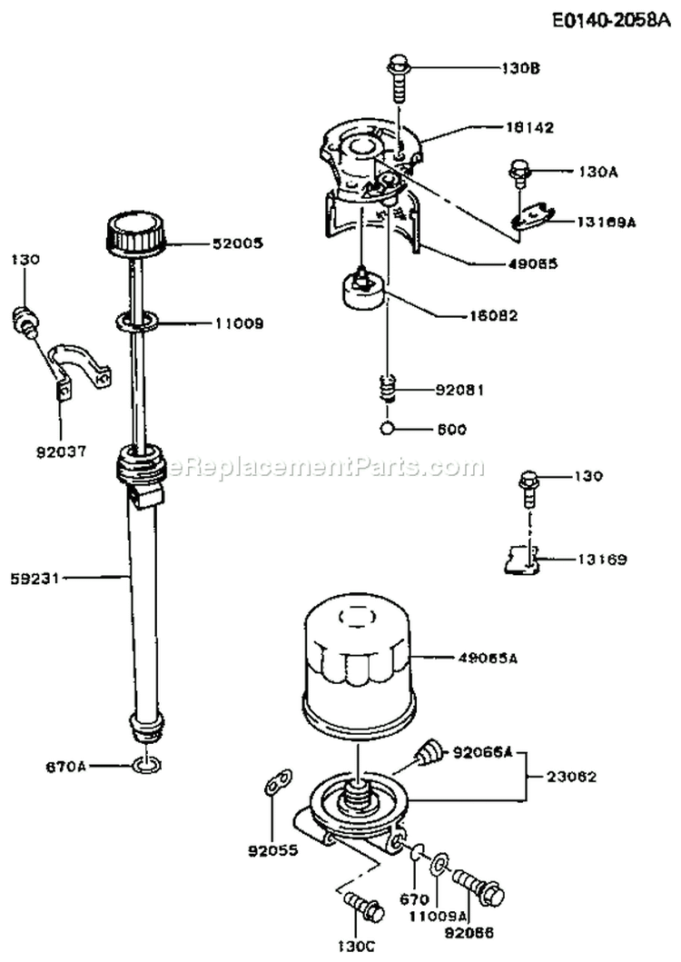 Page I Diagram and Parts List for FB460V-HS04  Kawasaki Engine