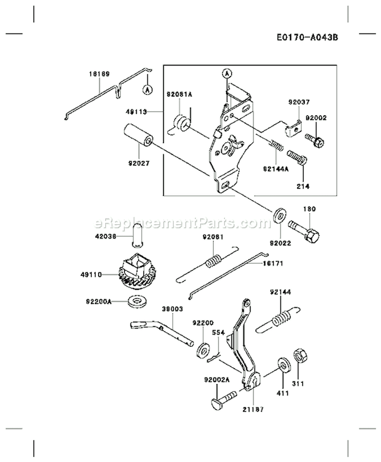 Page C Diagram and Parts List for FB460V HS14 Kawasaki Engine