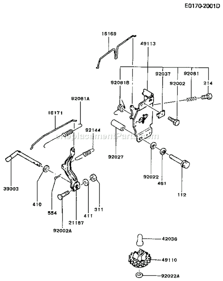 Page C Diagram and Parts List for FB460V-JS05  Kawasaki Engine
