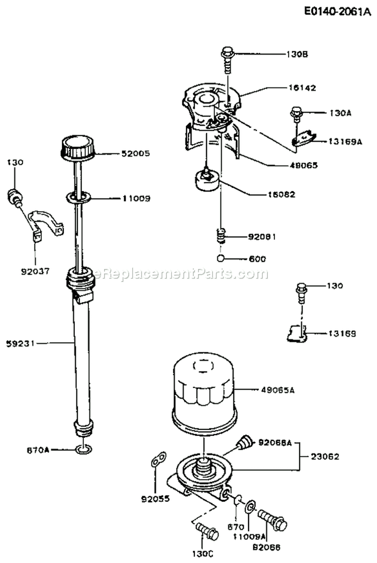 Page H Diagram and Parts List for FB460V-JS05  Kawasaki Engine