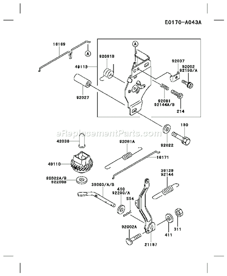 Page C Diagram and Parts List for FB460V KS01 Kawasaki Engine