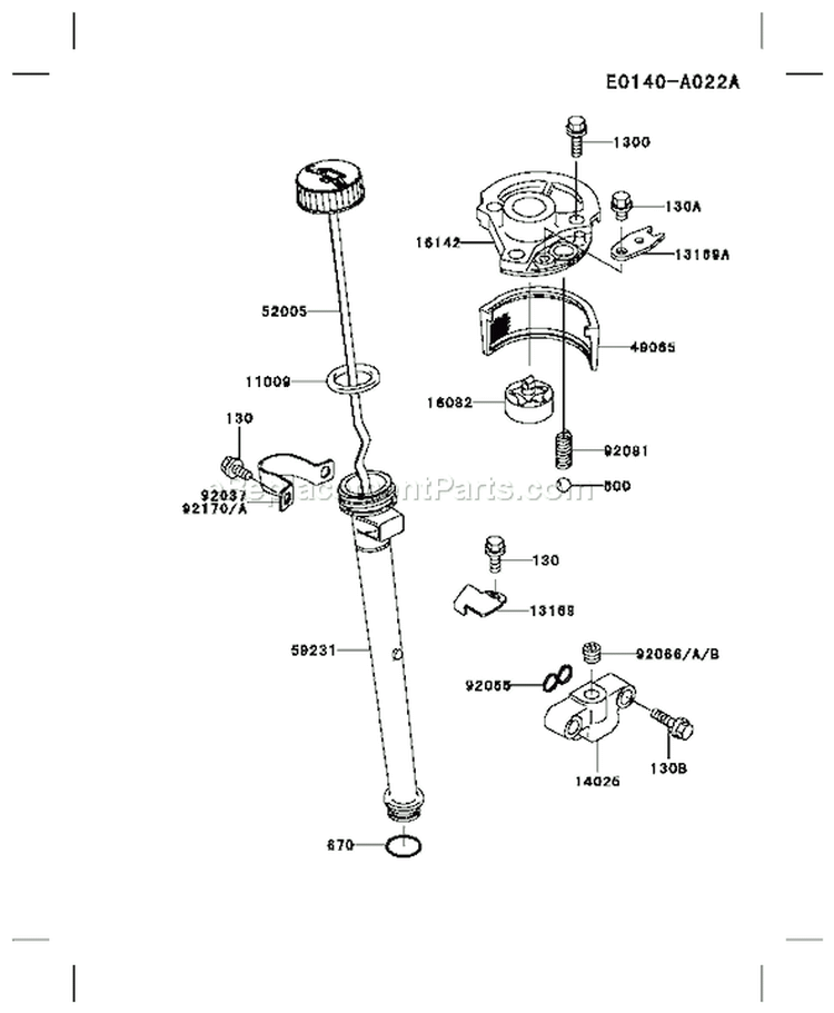 Page H Diagram and Parts List for FB460V KS01 Kawasaki Engine