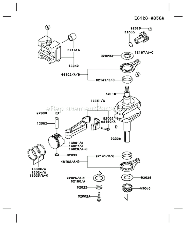Page I Diagram and Parts List for FB460V KS01 Kawasaki Engine