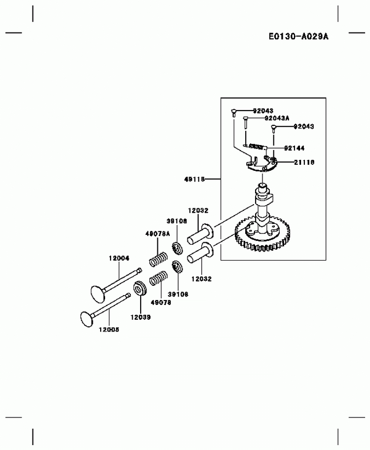 Page K Diagram and Parts List for FB460V LS01 Kawasaki Engine