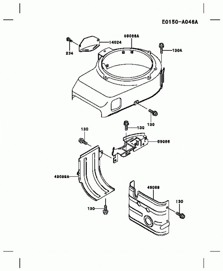 Page D Diagram and Parts List for FB460V LS01 Kawasaki Engine