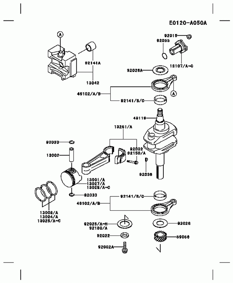Page I Diagram and Parts List for FB460V LS01 Kawasaki Engine