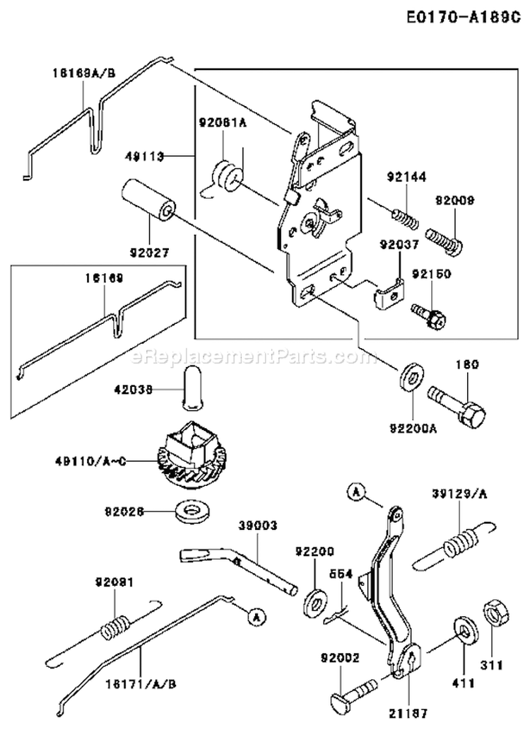 Page C Diagram and Parts List for FB460V MS08 Kawasaki Engine