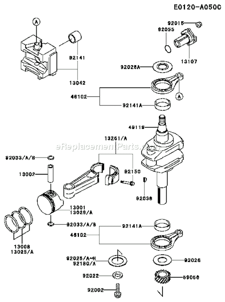 Page I Diagram and Parts List for FB460V RS01 Kawasaki Engine