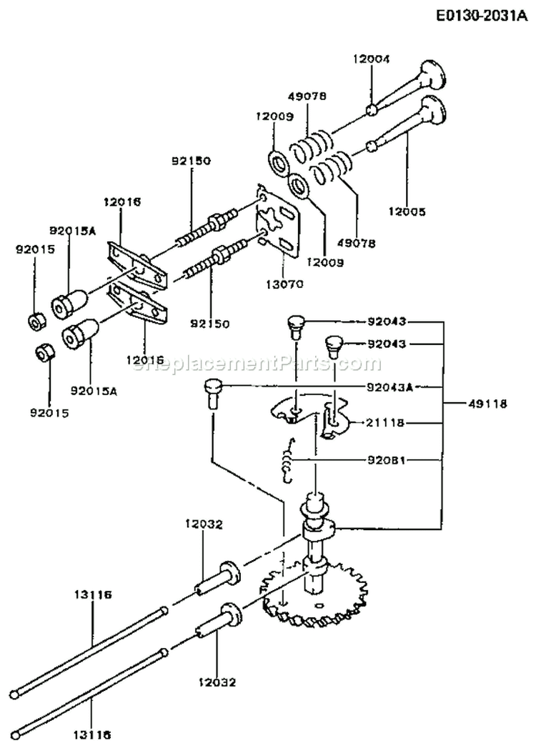 Page L Diagram and Parts List for FC150V AS03 Kawasaki Engine