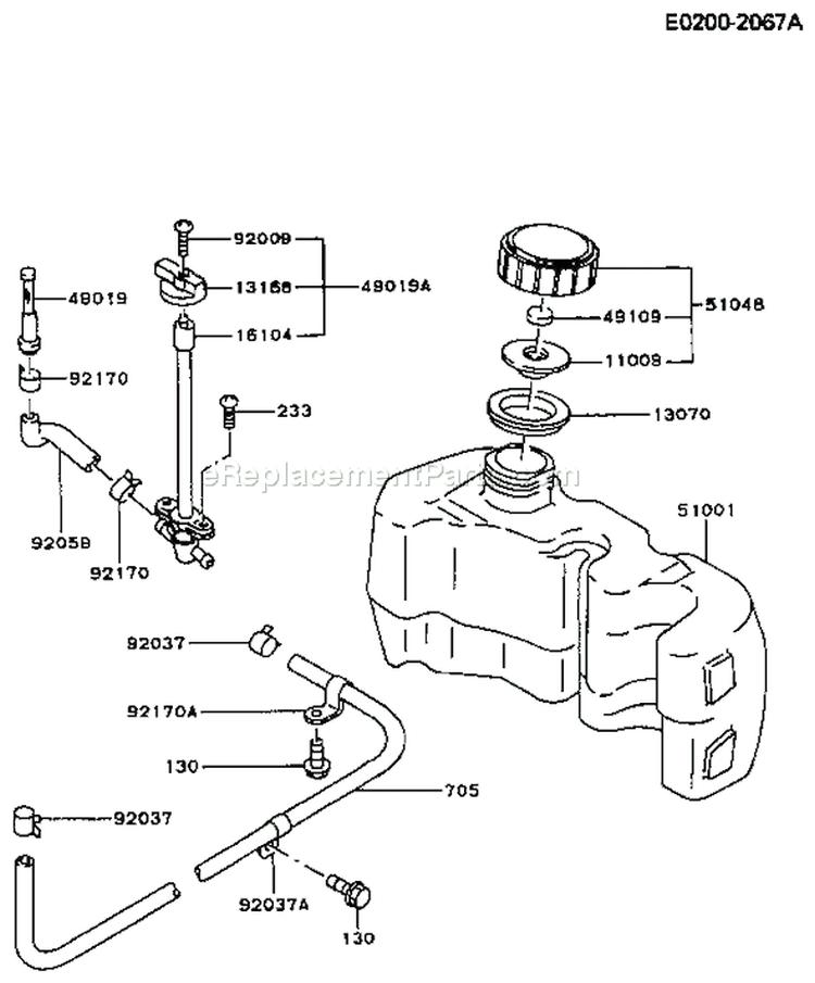 Page G Diagram and Parts List for FC150V AS03 Kawasaki Engine