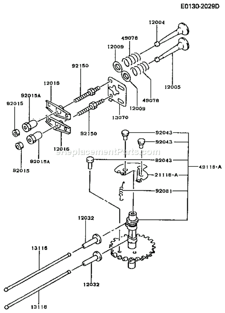Page L Diagram and Parts List for FC150V EA00 Kawasaki Engine