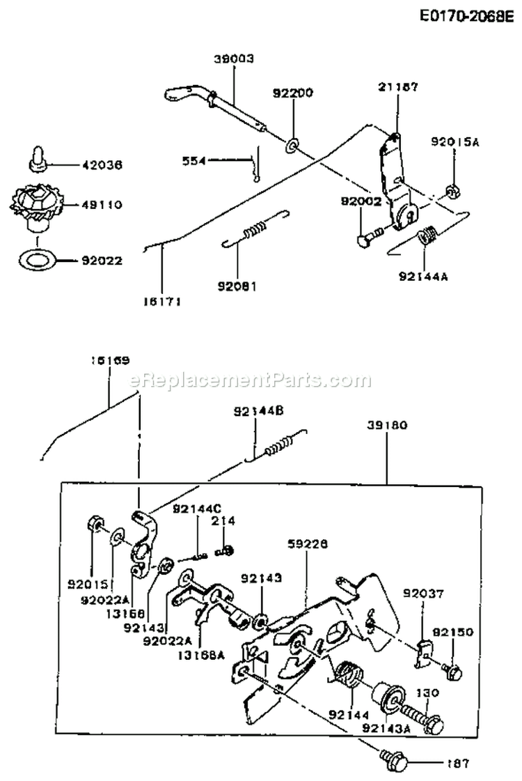 Page C Diagram and Parts List for FC150V EA00 Kawasaki Engine