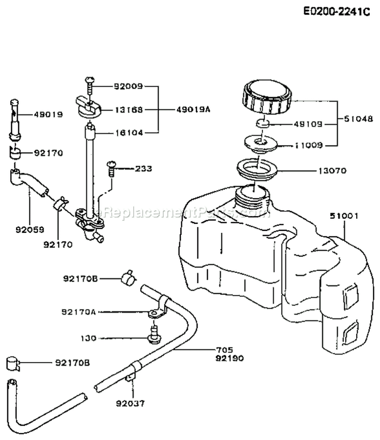 Page G Diagram and Parts List for FC150V EA00 Kawasaki Engine
