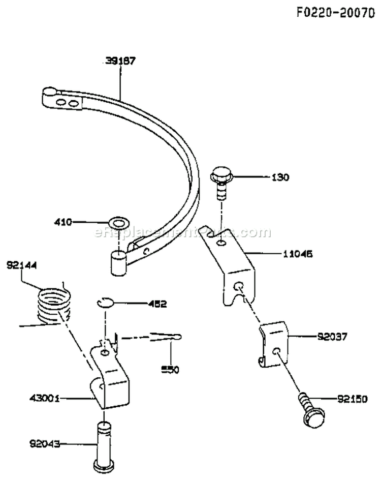 Page B Diagram and Parts List for FC150V ES08 Kawasaki Engine