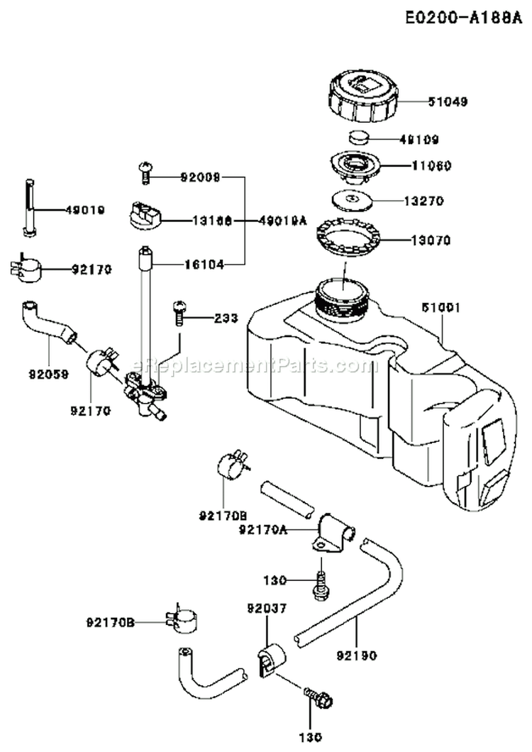 Page G Diagram and Parts List for FC150V ES19 Kawasaki Engine