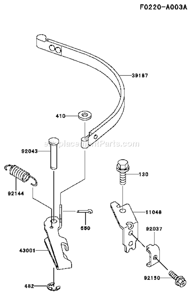 Page B Diagram and Parts List for FC150V ES29 Kawasaki Engine
