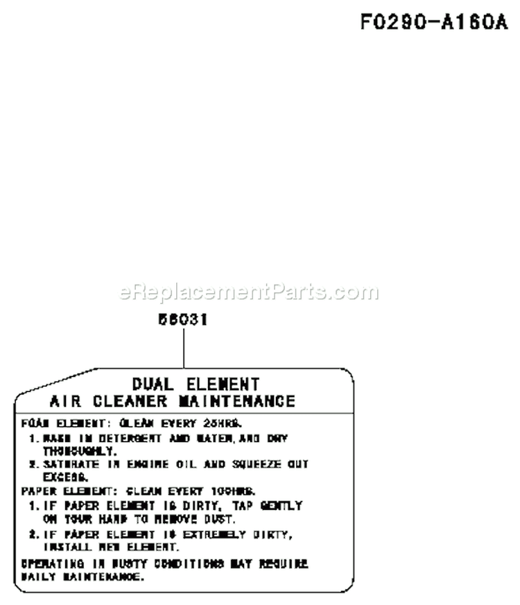 Page I Diagram and Parts List for FC150V ES29 Kawasaki Engine