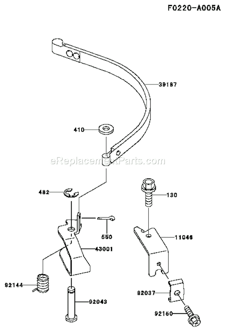 Page B Diagram and Parts List for FC150V ES58 Kawasaki Engine
