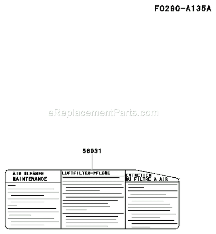 Page I Diagram and Parts List for FC150V ES58 Kawasaki Engine
