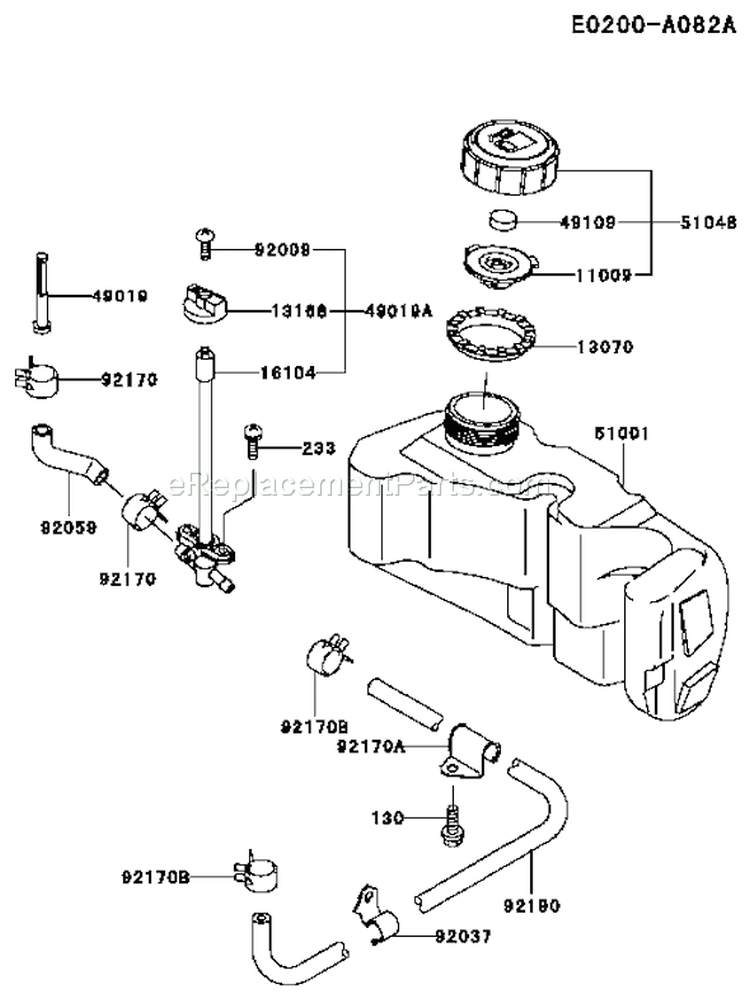 Page G Diagram and Parts List for FC150V ES31 Kawasaki Engine