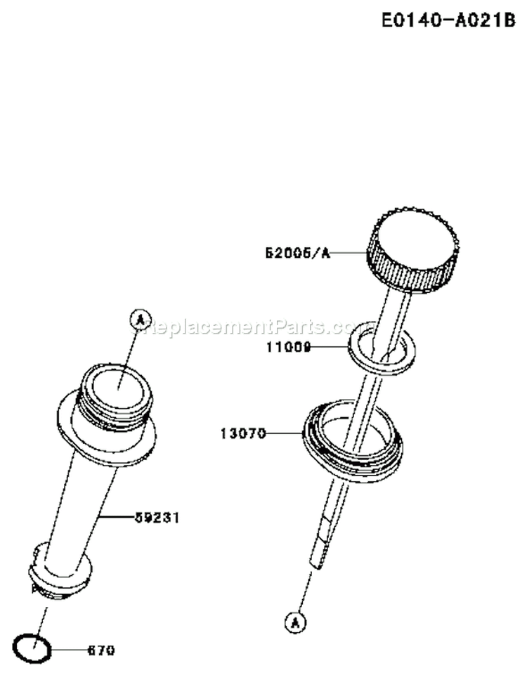 Page J Diagram and Parts List for FC150V FS58 Kawasaki Engine
