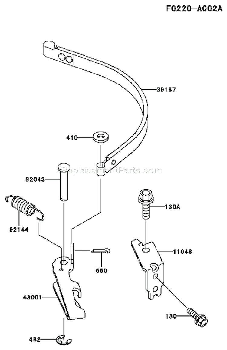 Page B Diagram and Parts List for FC150V ES21 Kawasaki Engine