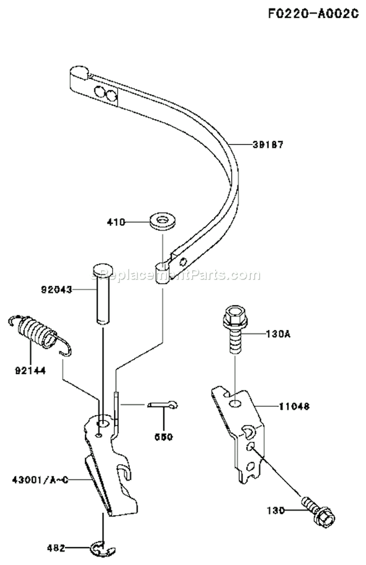 Page B Diagram and Parts List for FC150V HS11 Kawasaki Engine