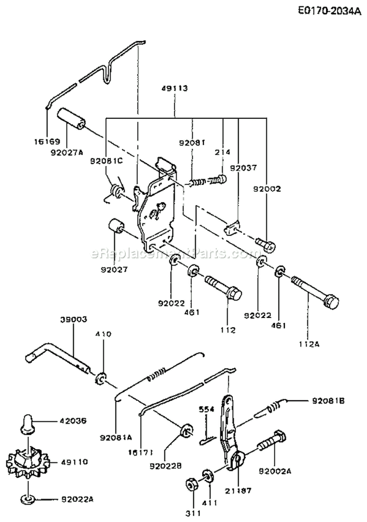 Page C Diagram and Parts List for FC290V AS11 Kawasaki Engine