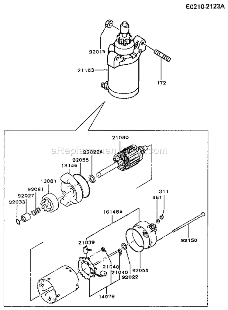 Page L Diagram and Parts List for FC290V AS12 Kawasaki Engine