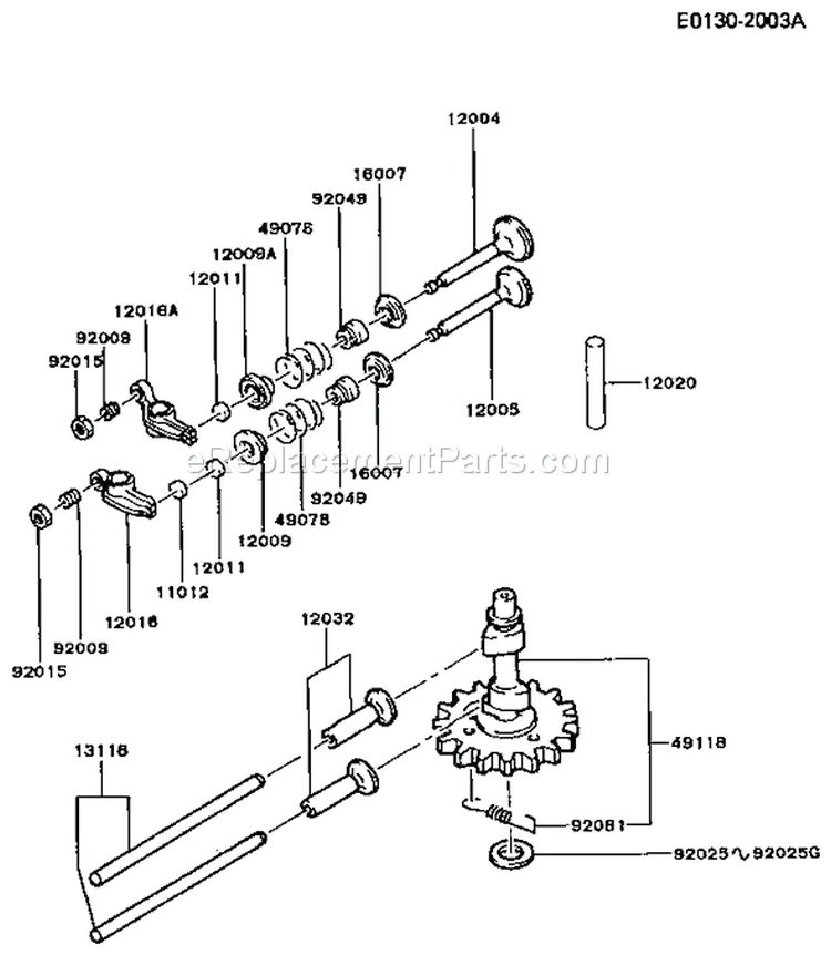 Page M Diagram and Parts List for FC290V AS12 Kawasaki Engine
